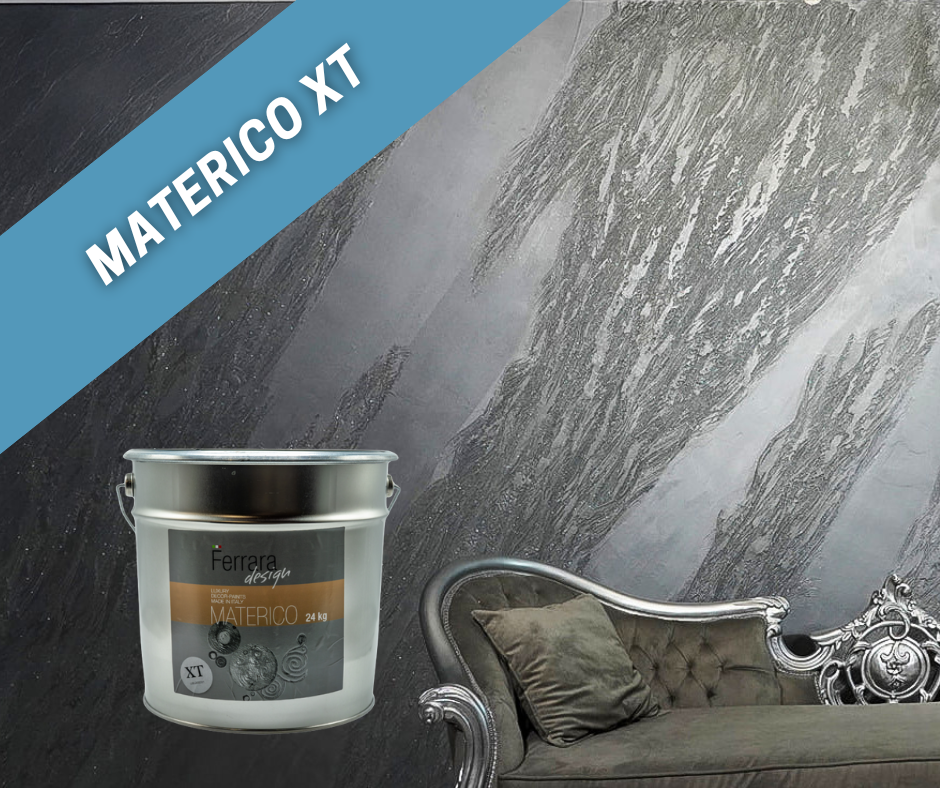 Materico XT Decorative Plaster, Ferrara Design, White, for Interior Use, 24KG