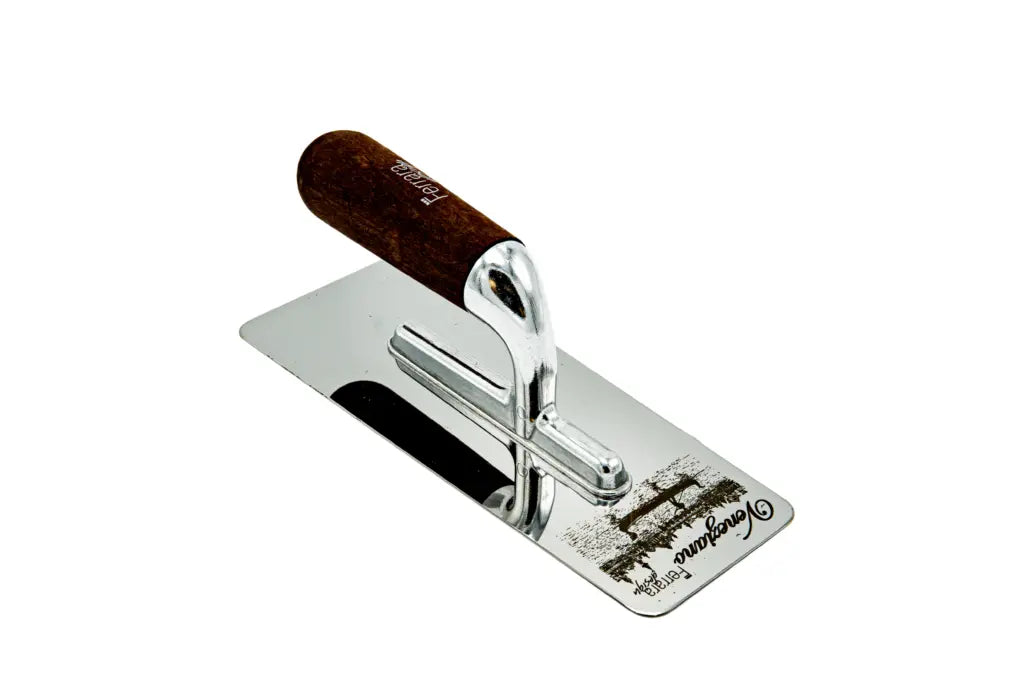 Stainless Steel Venetian Stucco Trowel 240×100×0.6 mm Ferrara Design North UK