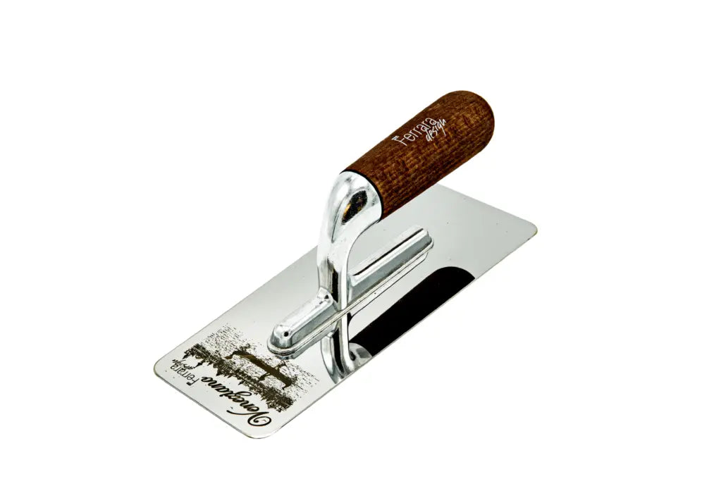 Stainless Steel Venetian Stucco Trowel 240×100×0.6 mm Ferrara Design North UK