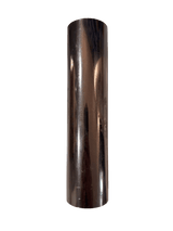Metallic cylindrical object on a white background
