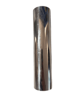 Metallic duct tape roll on a white background