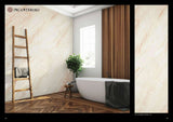 Venetian marble effect plaster wall in modern bathroom