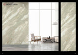 Venetian marble effect wall with glossy finish in modern interior